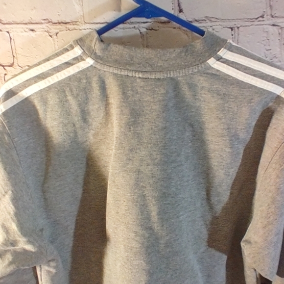 Adidas 3 Stripes Vintage 90's Long Sleeve Medium Gray Sweatshirt - Picture 11 of 12